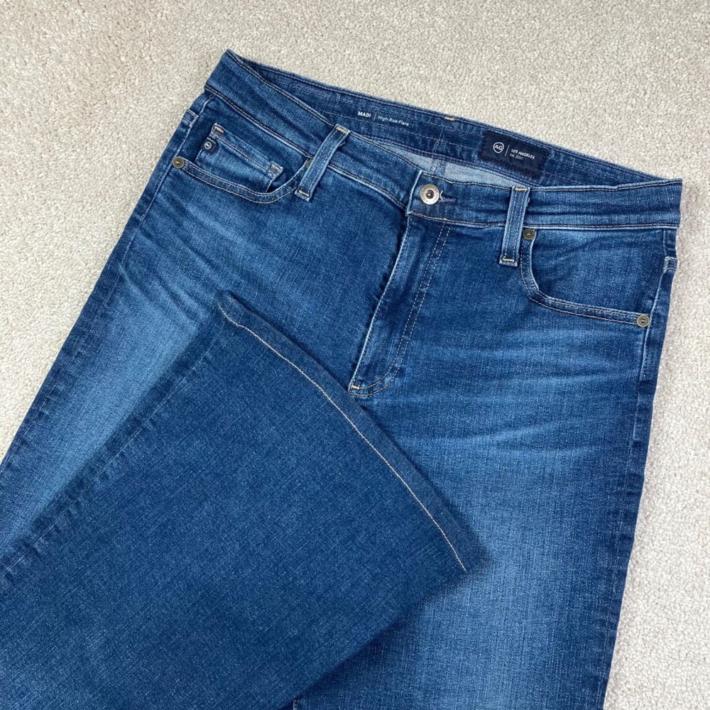 AG Adriano Goldschmied Madi High Rise Flare Jeans Women's 31 (Fit 31x30) Blue